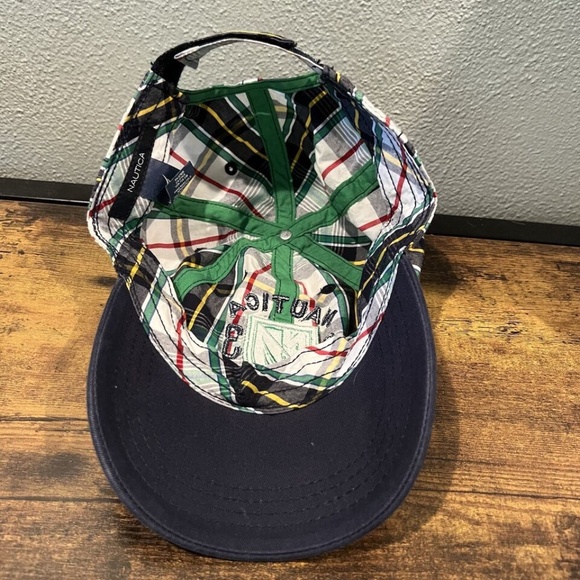 Nautica Kids Strapback Hat Adjustable Tartan Plaid Polyester Blend - Picture 8 of 8